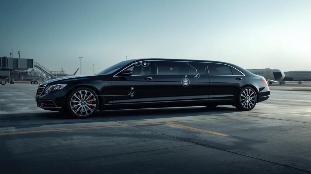 limo on tweed airport as Chauffeur Services with AI sybols